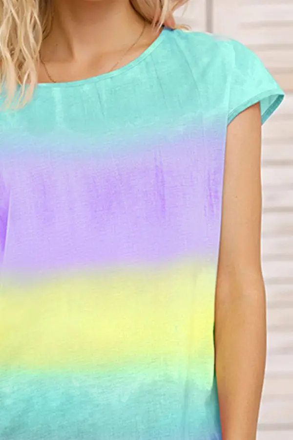 Detailed Round-Neck Short-Sleeve T-Shirt
