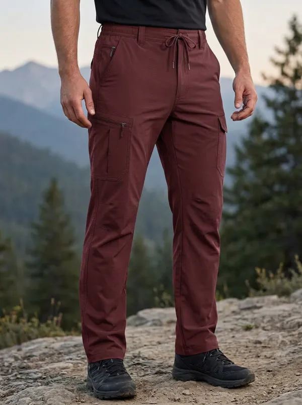Men's Multi-Pocket Quick-Dry Travel Flap-Pocket Cargo Pants
