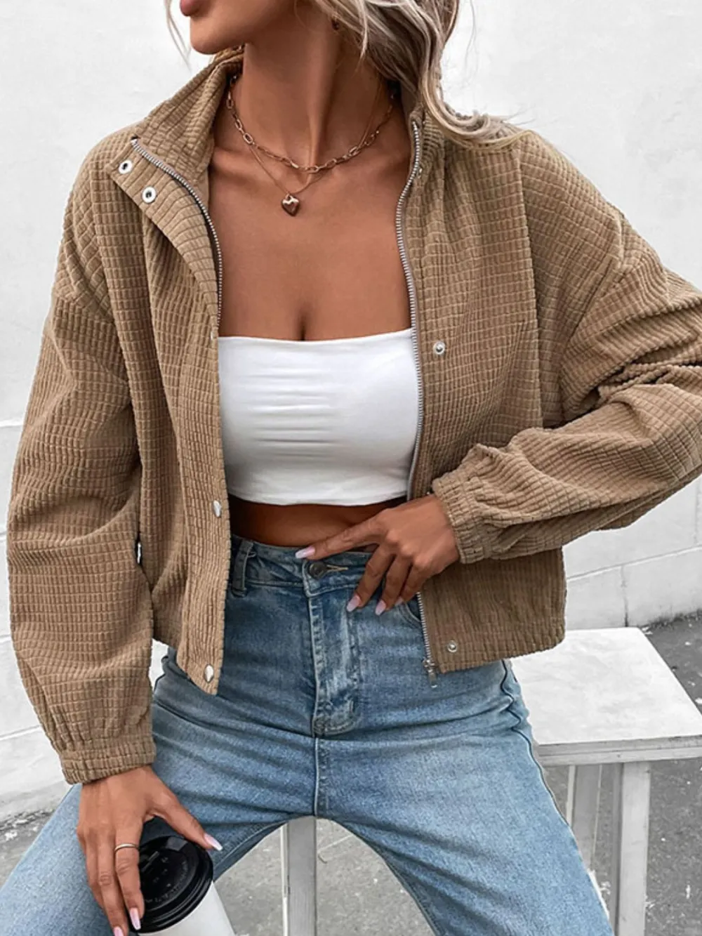 Long-sleeve Drop-shoulder Jacket