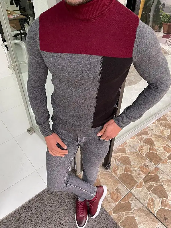Soft Knit Slim Fit Cotton Turtleneck Sweater