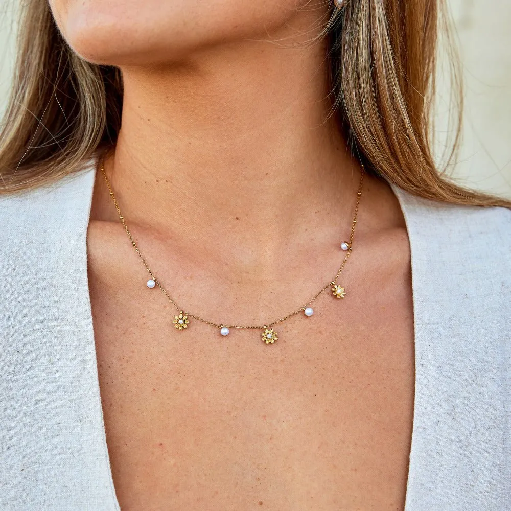 Pearl Flower Necklace