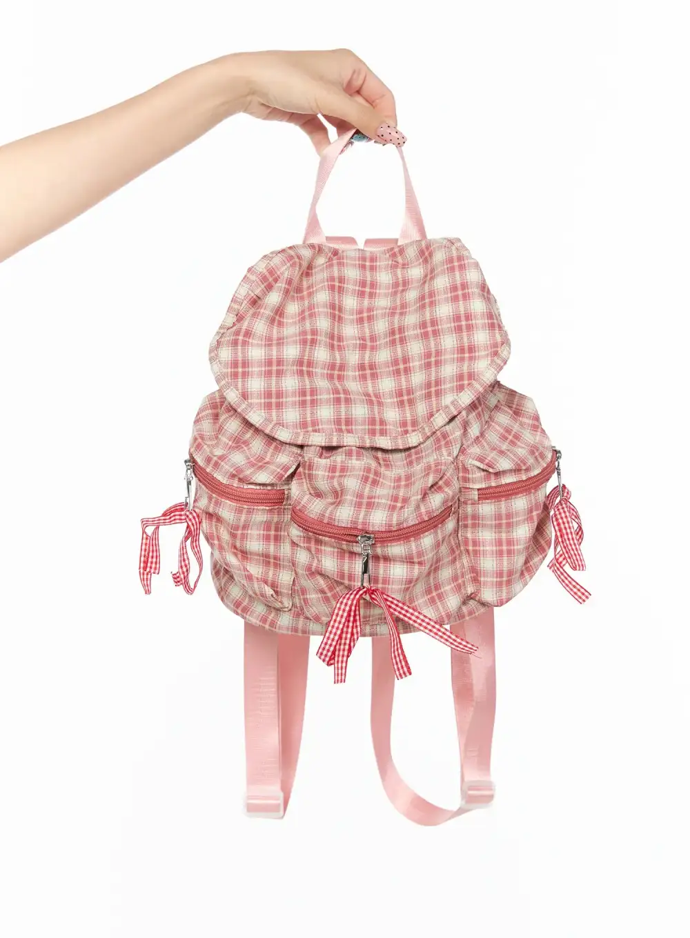 Checked Ribbon Backpack