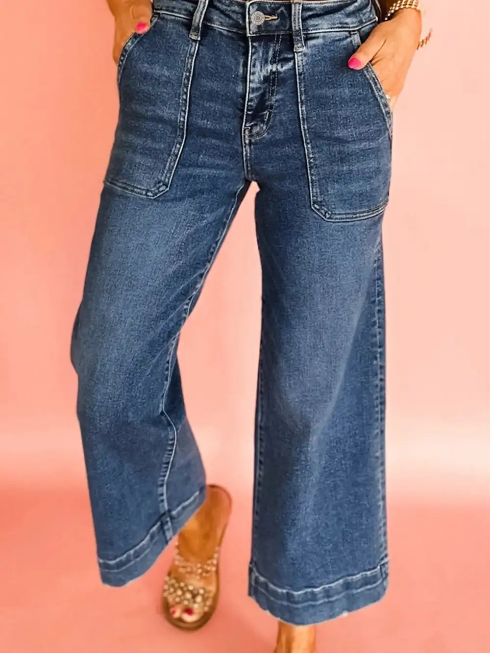 Neat Finish Utility Detail Denim Jeans
