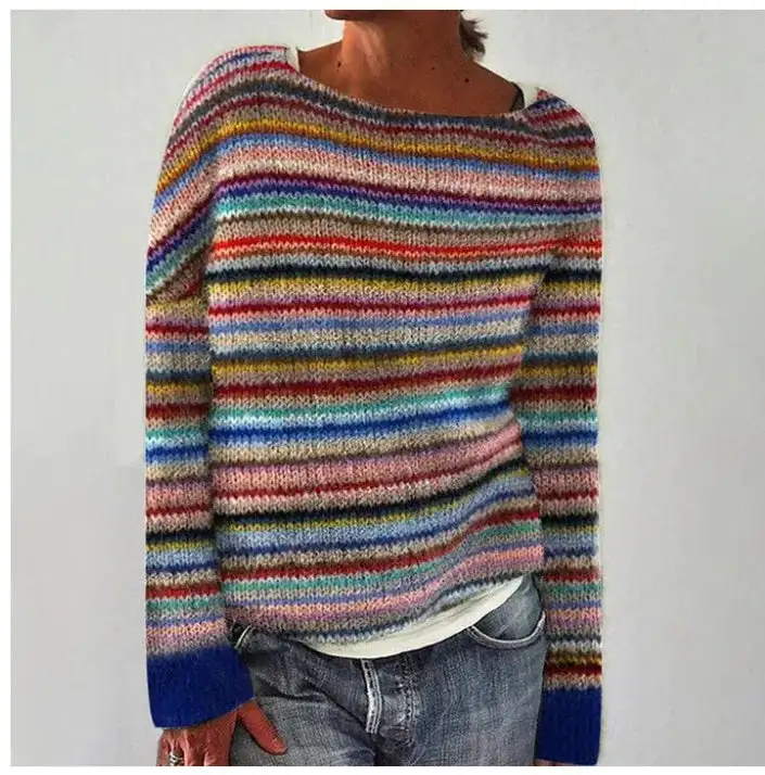 Knitted Warm Patterned Sweater