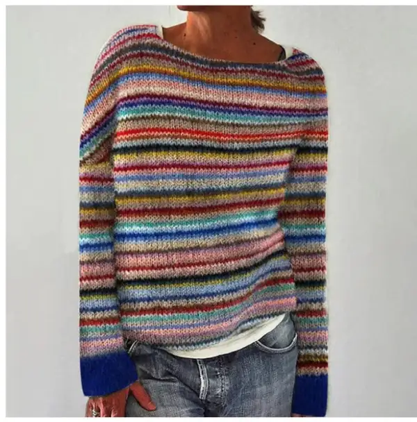 Knitted Warm Patterned Sweater