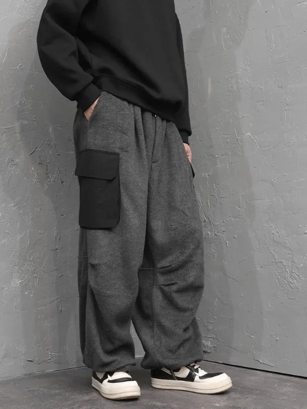 Colorblock Fleece Lined Relaxed Jogger Pants