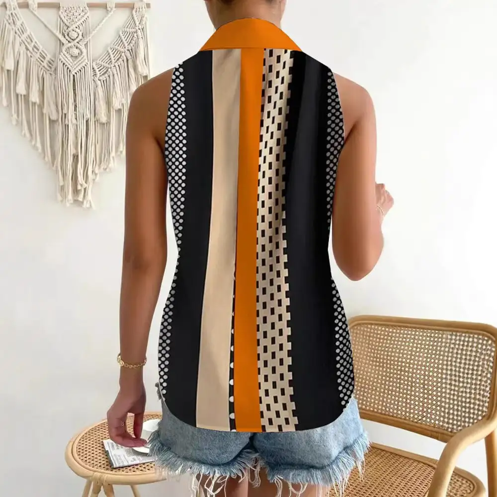 Subtle Asymmetrical Button Front Blouse