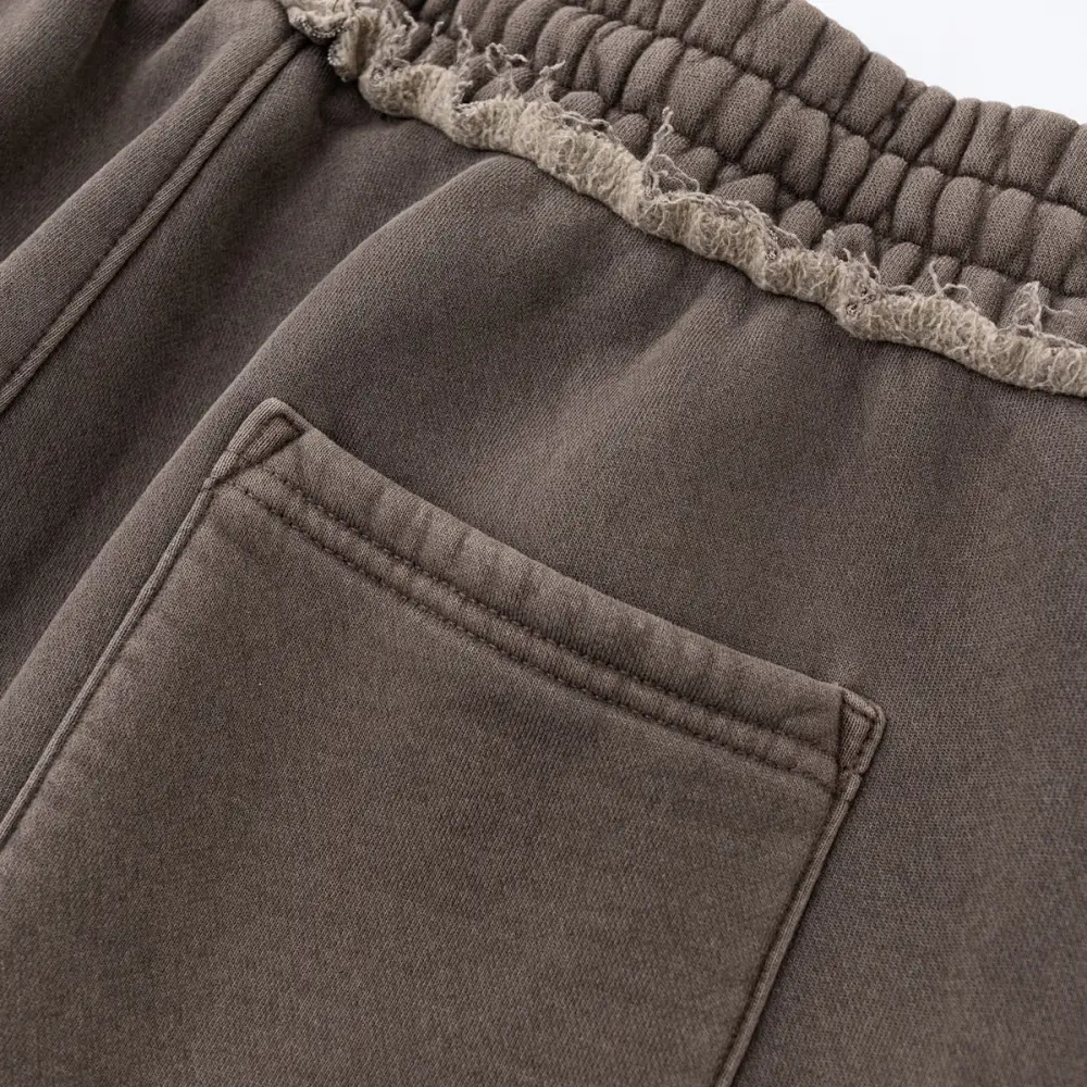 Raw Edge Straight Leg Fleece Men's Sweatpants