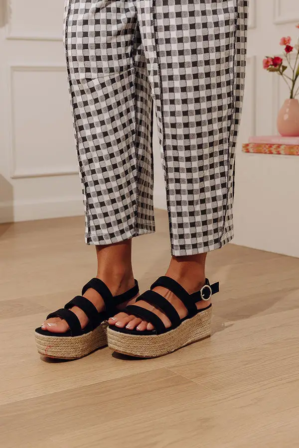 Faux Suede Espadrille Shoes