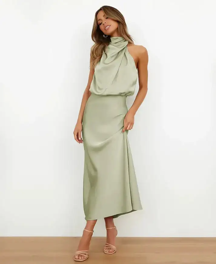  Draped Refined Midi Dress