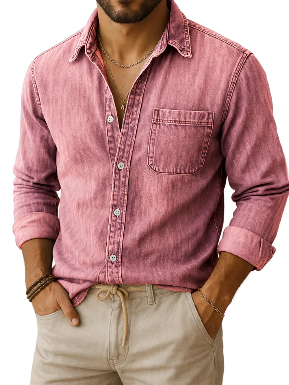 Relaxed Long Sleeve Pocket Shirt