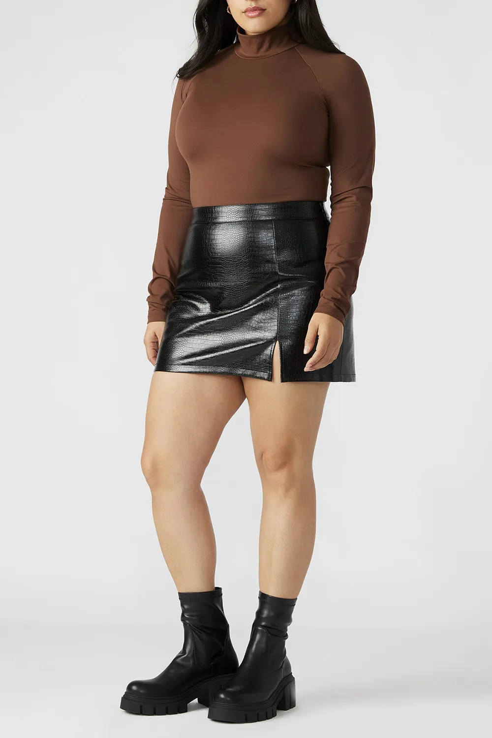 HIGH NECK BODYSUIT BLACK