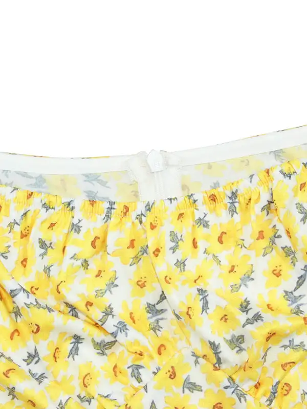 One Neck Lantern Lotus Leaf Short Shorts