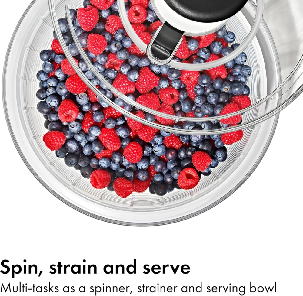 6.22 Qt Salad Spinner, Vegetable Washer with Bowl & Strainer