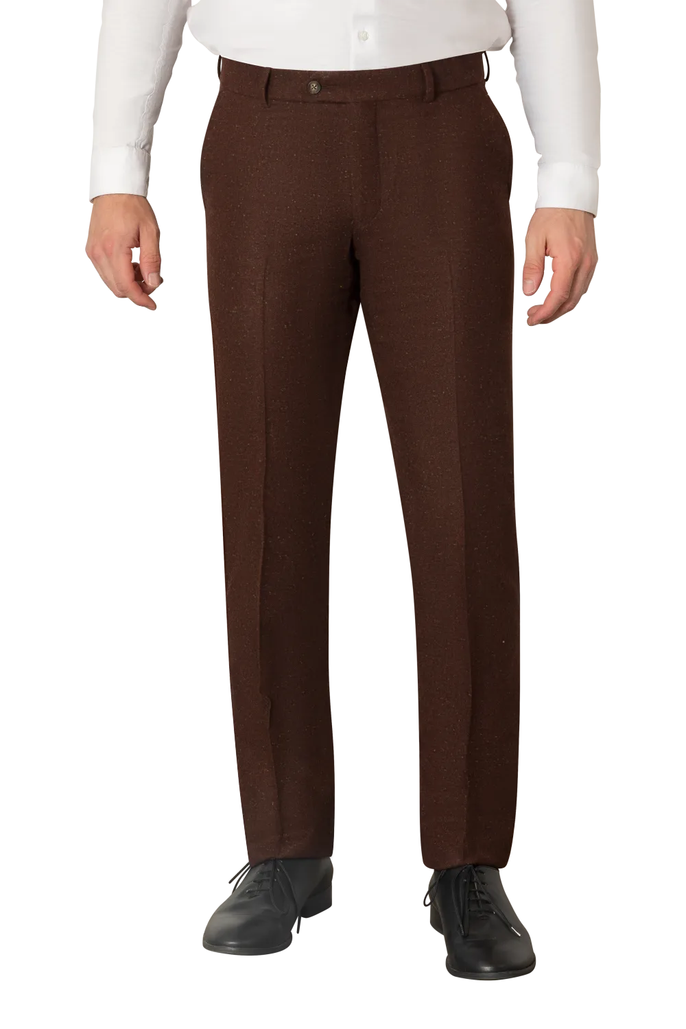 Tailored Flat Front Regular Rise Traditional Fit Trousers