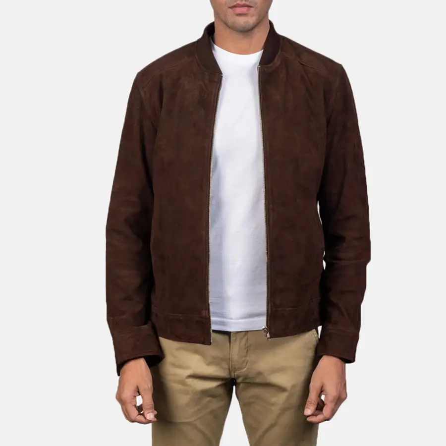 Men's Bomber Suede Jacket