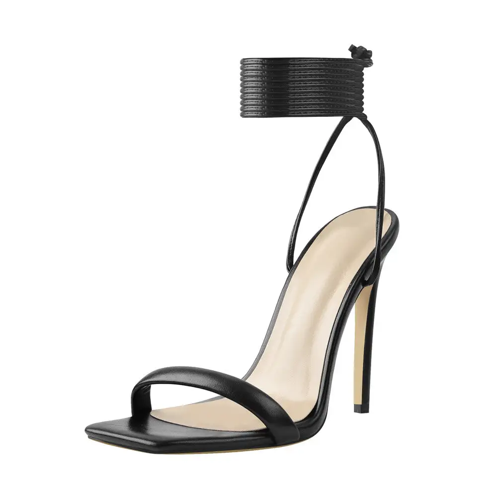 Square Toe Stiletto Sandals