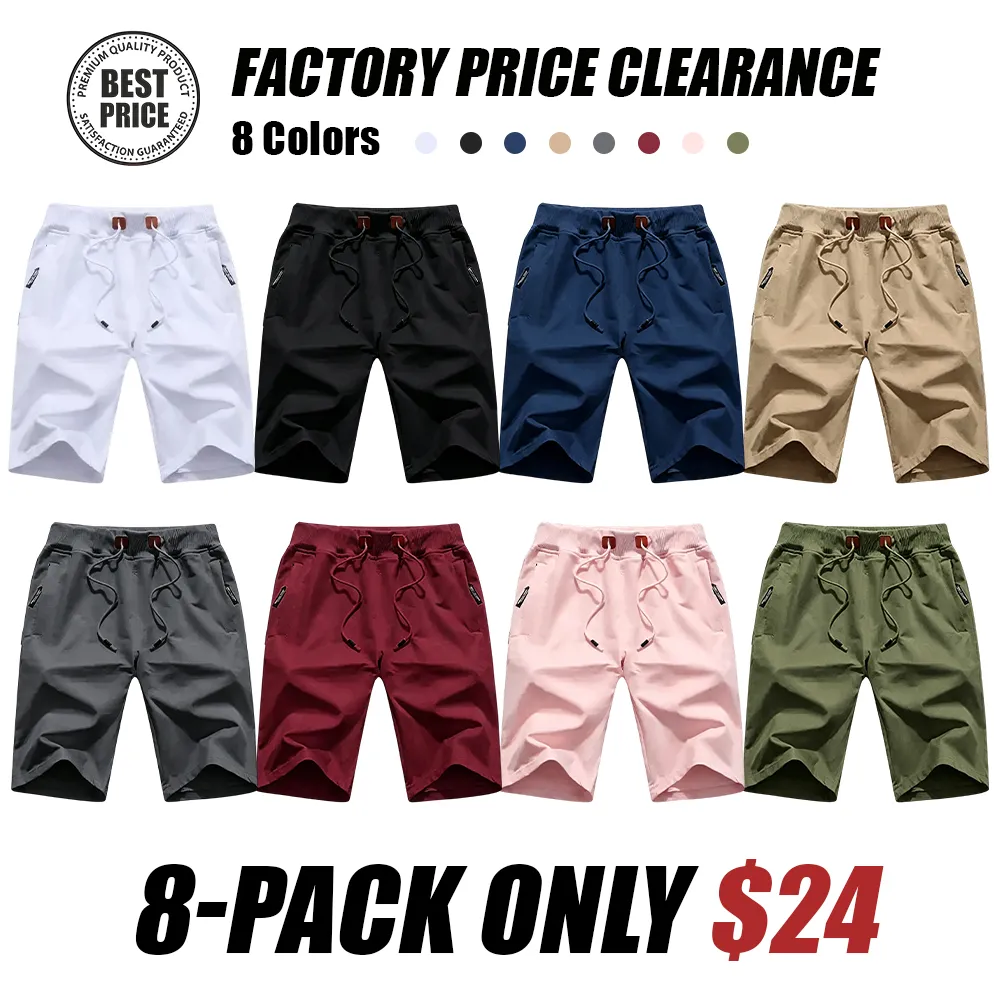 Men's pajama shorts, pure cotton casual shorts