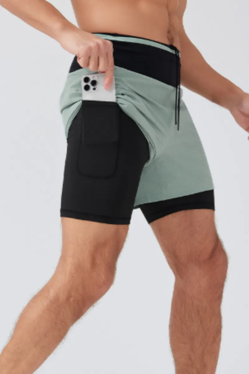 Streamlined Sport Quick Dry Breathable Drawstring Athletic Shorts