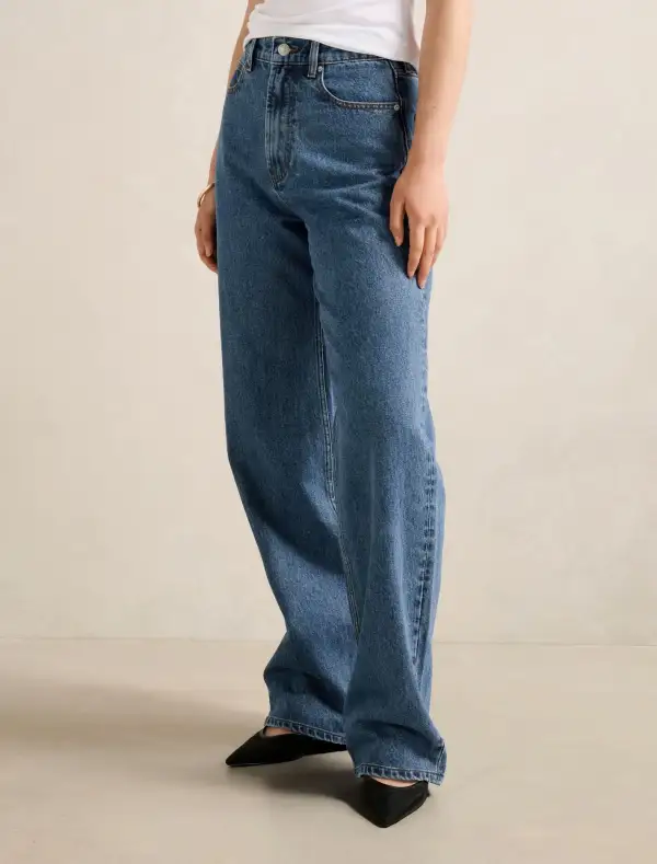 Light Wash Straight Leg Jeans