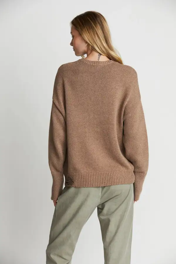 Cotton Knit Boyfriend Sweater