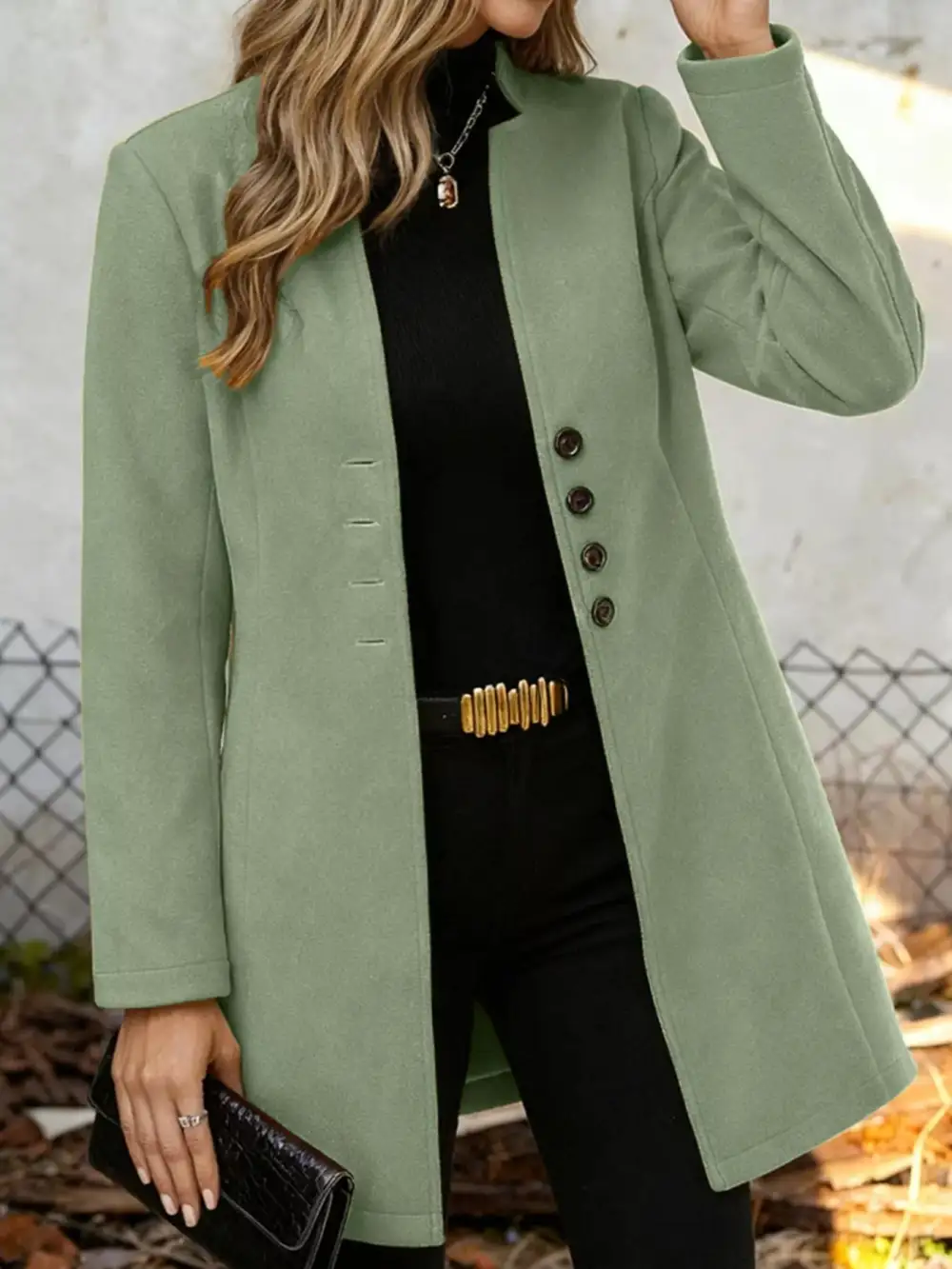 Button-down Longline Outerwear