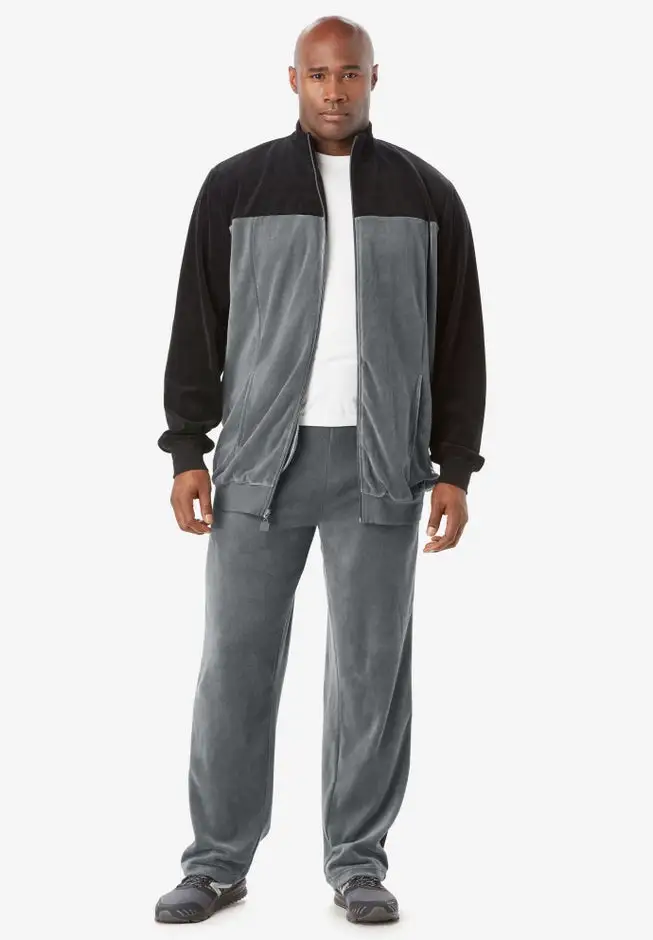Colorblock Velour Tracksuit