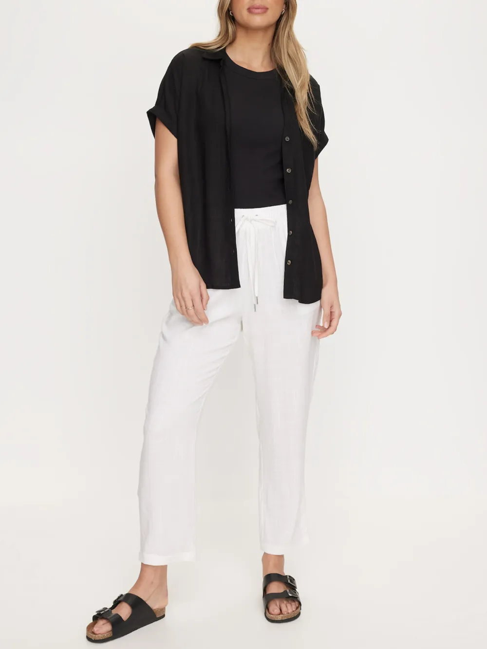 Breathable Linen Wide-Leg Pants