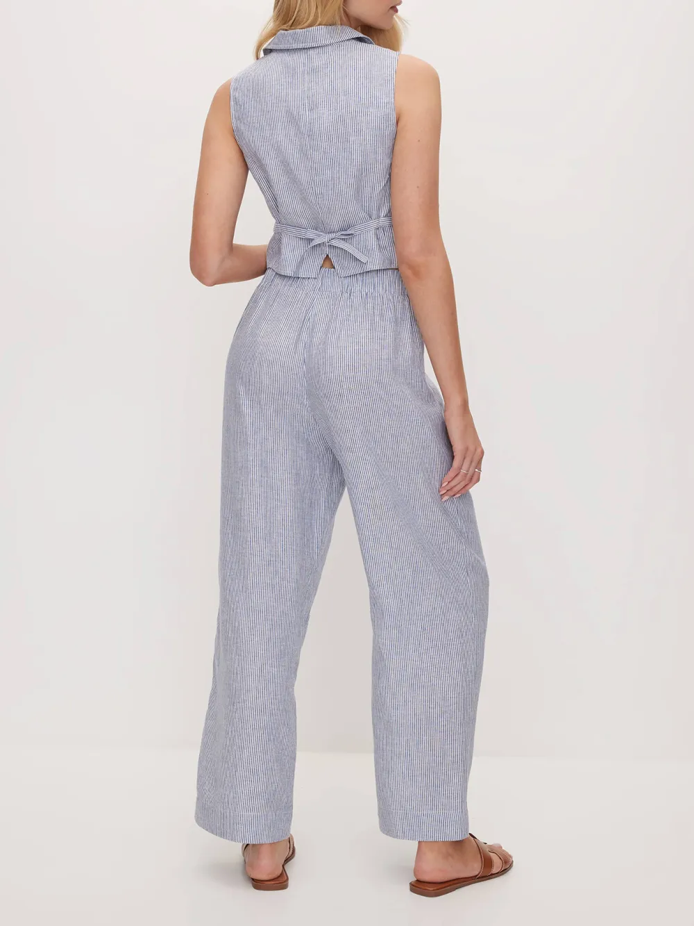 Stripe Linen Blend Pant