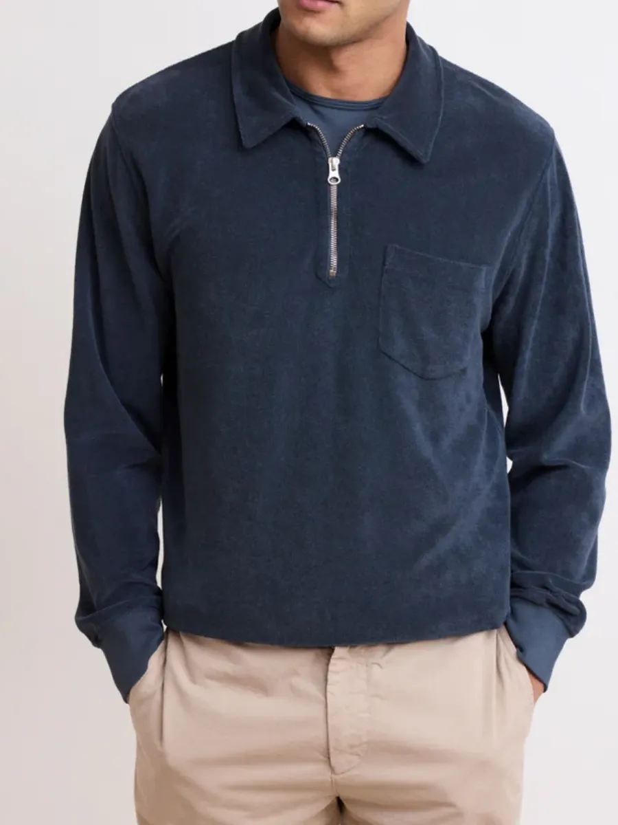 Men's Carbon  Polo Zipper Sweater