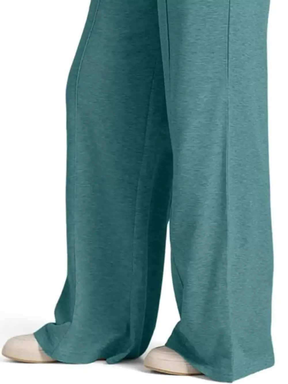 Wide Leg Drawstring Relaxed Fit Pocketed Pants