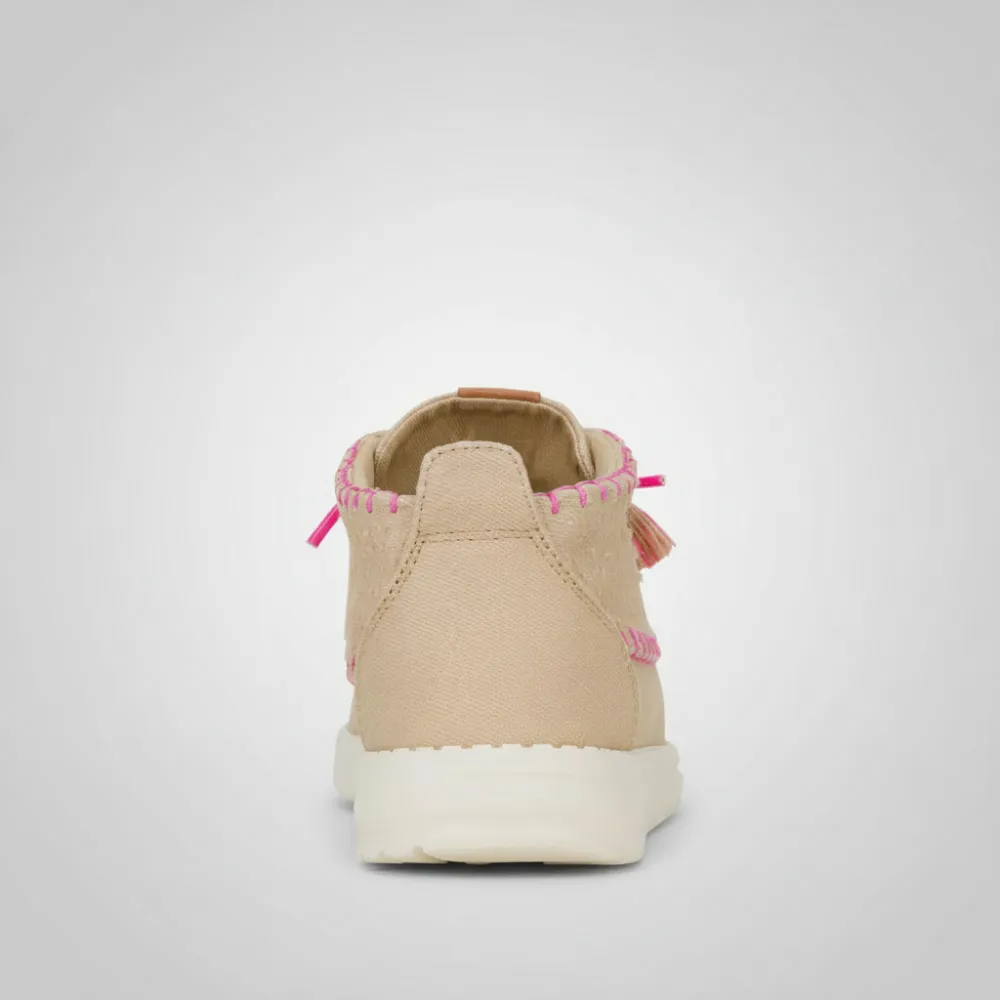 Mid Perf Canvas Casual Chukka Shoes For Women
