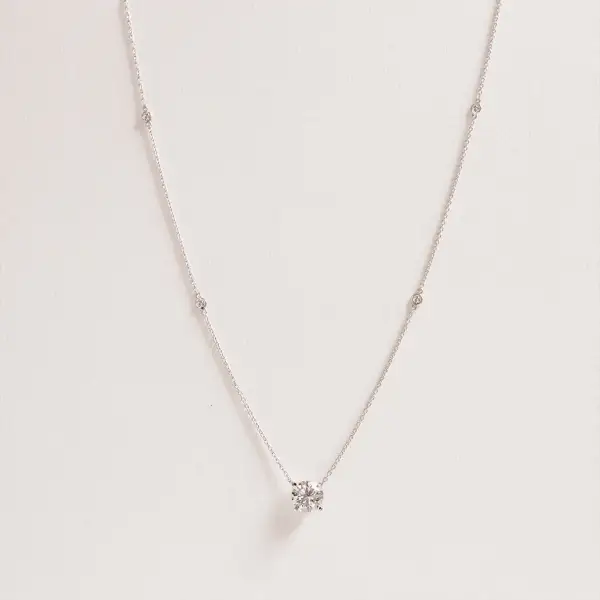 Diamond Solitaire Pendant Necklace