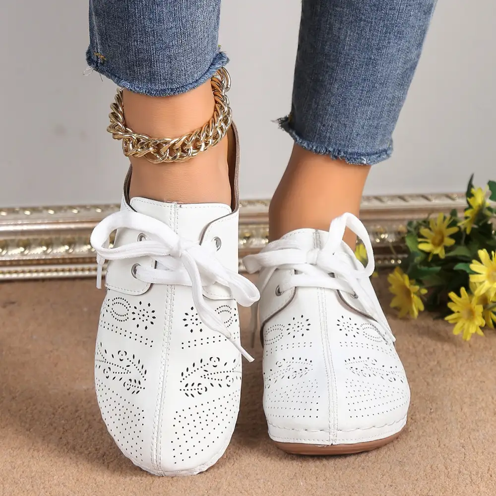 Lace Wedge Sandals