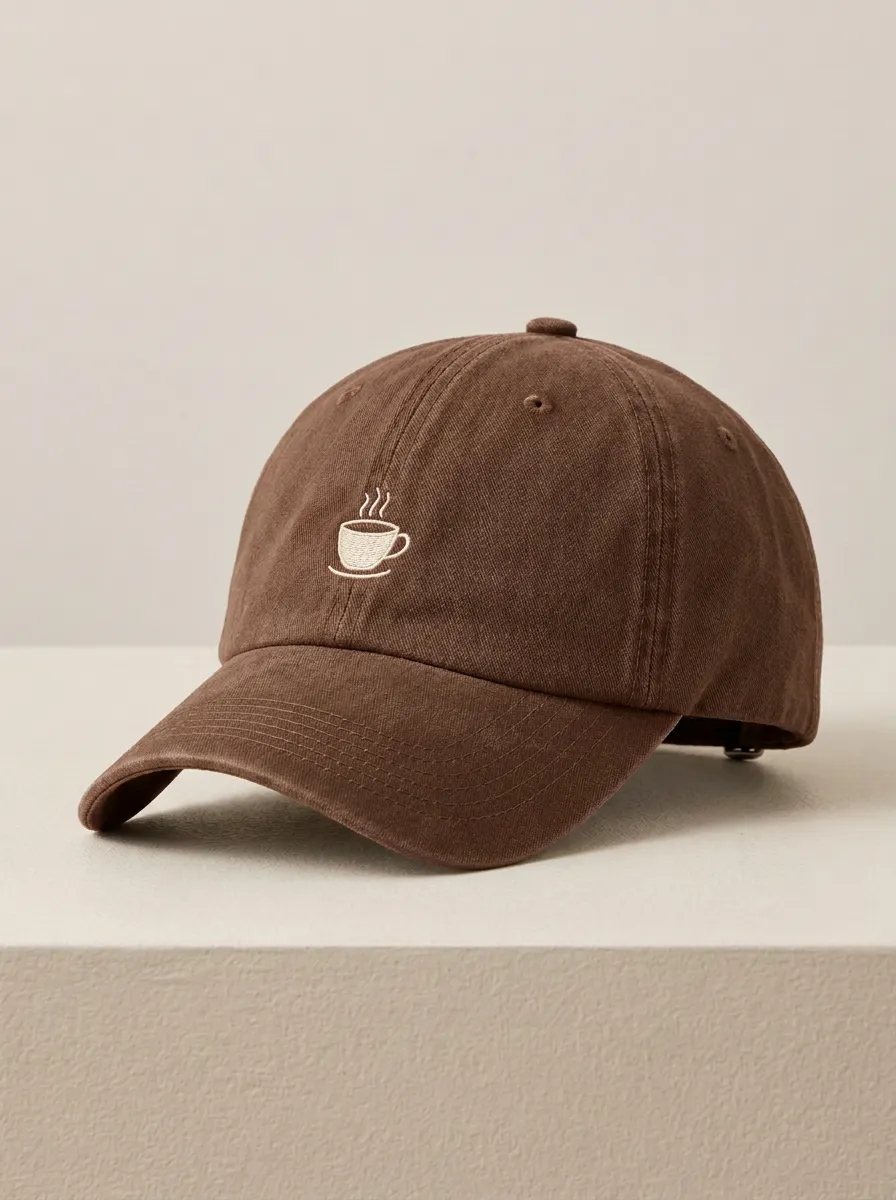 Minimal Coffee-Lover Embroidered Unisex Baseball Cap