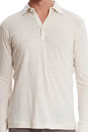 Long Sleeve Cotton Polo Shirt
