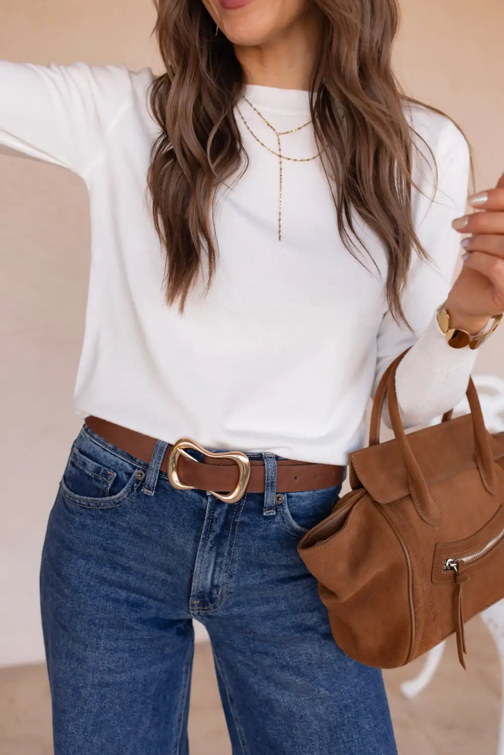 Classic Coordinated Vegan Belt Set