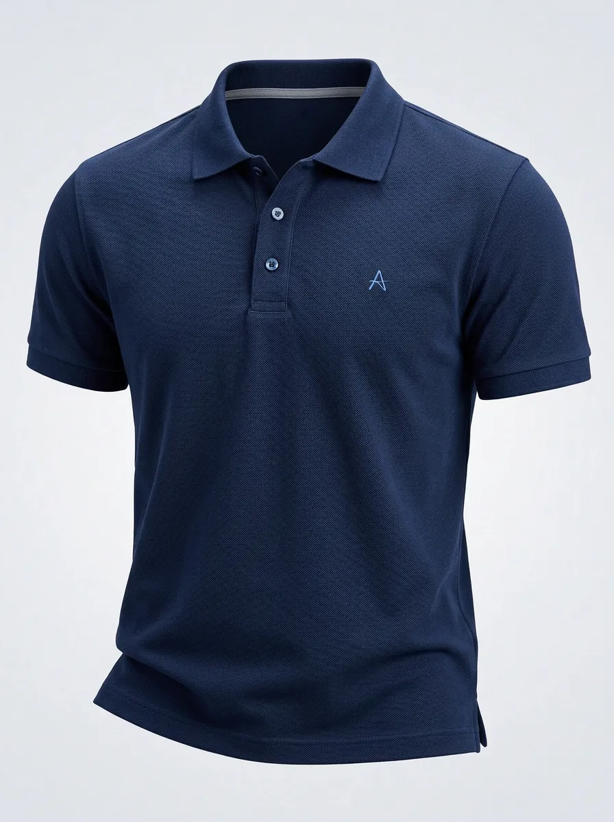 Refined Textured Men's Polo Shirt