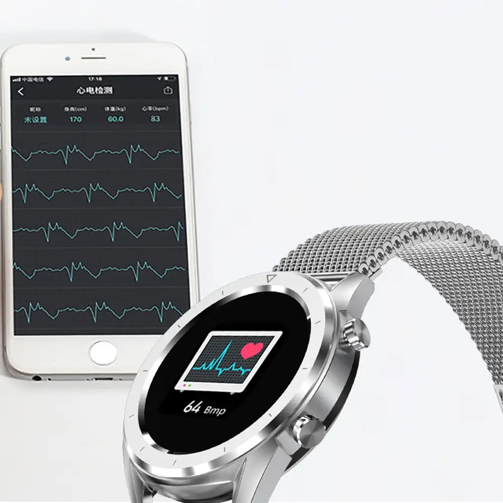 Blood Pressure Monitor Smart Watch Heart Rate Pedometer