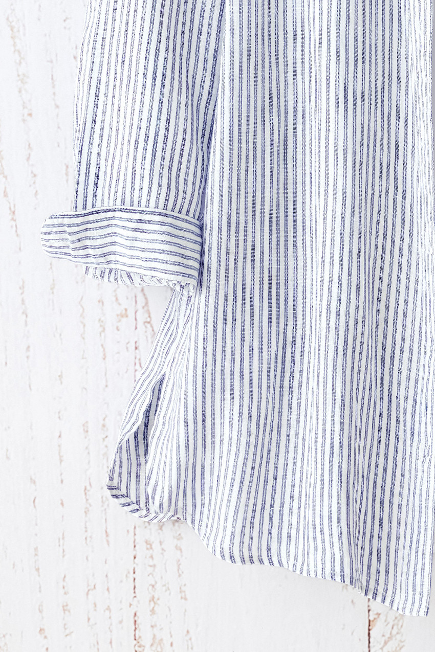 Striped Linen Tunic Topper