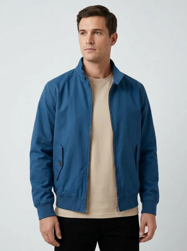 Solid Stand Collar Jacket