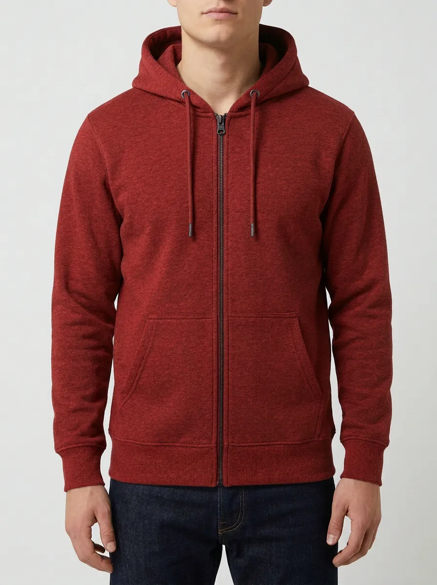 Everyday Zip-Up Minimalist Solid Essential Men's Hoodie