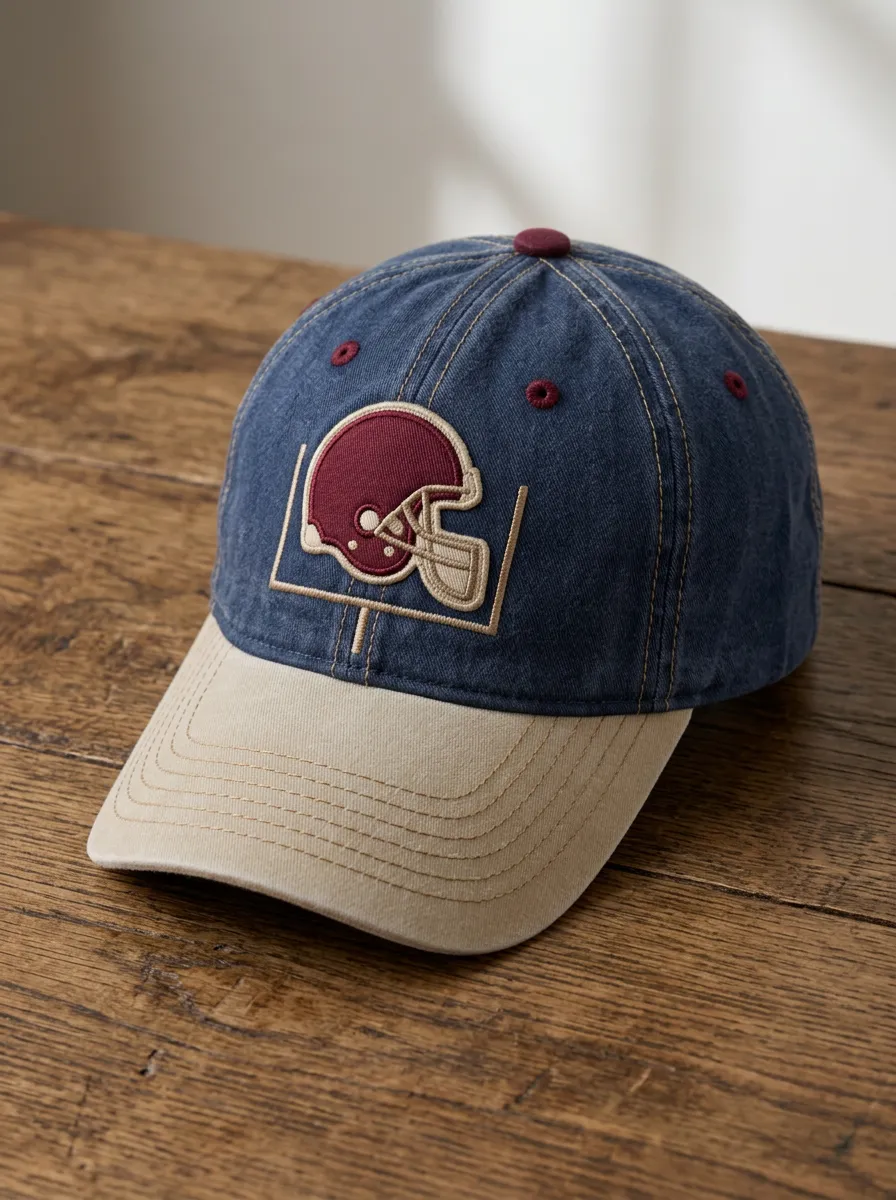 Men's Gridiron Football Fan Helmet Goalpost Embroidered Baseball Cap