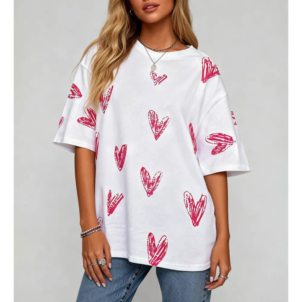 Valentine Heart Short Sleeves T-shirt
