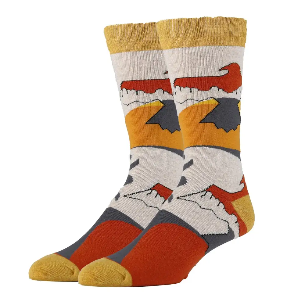 Refined Cotton Blend Sun Motif Crew Socks