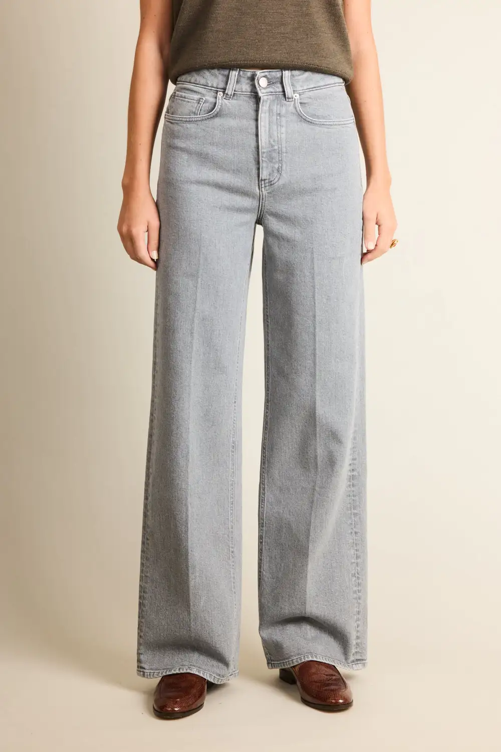 Women's Slim Straight Wide Leg Jeans