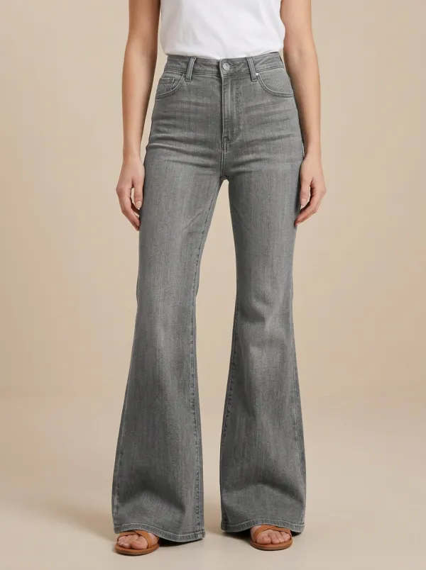 Five Pocket High Rise Flare Jeans