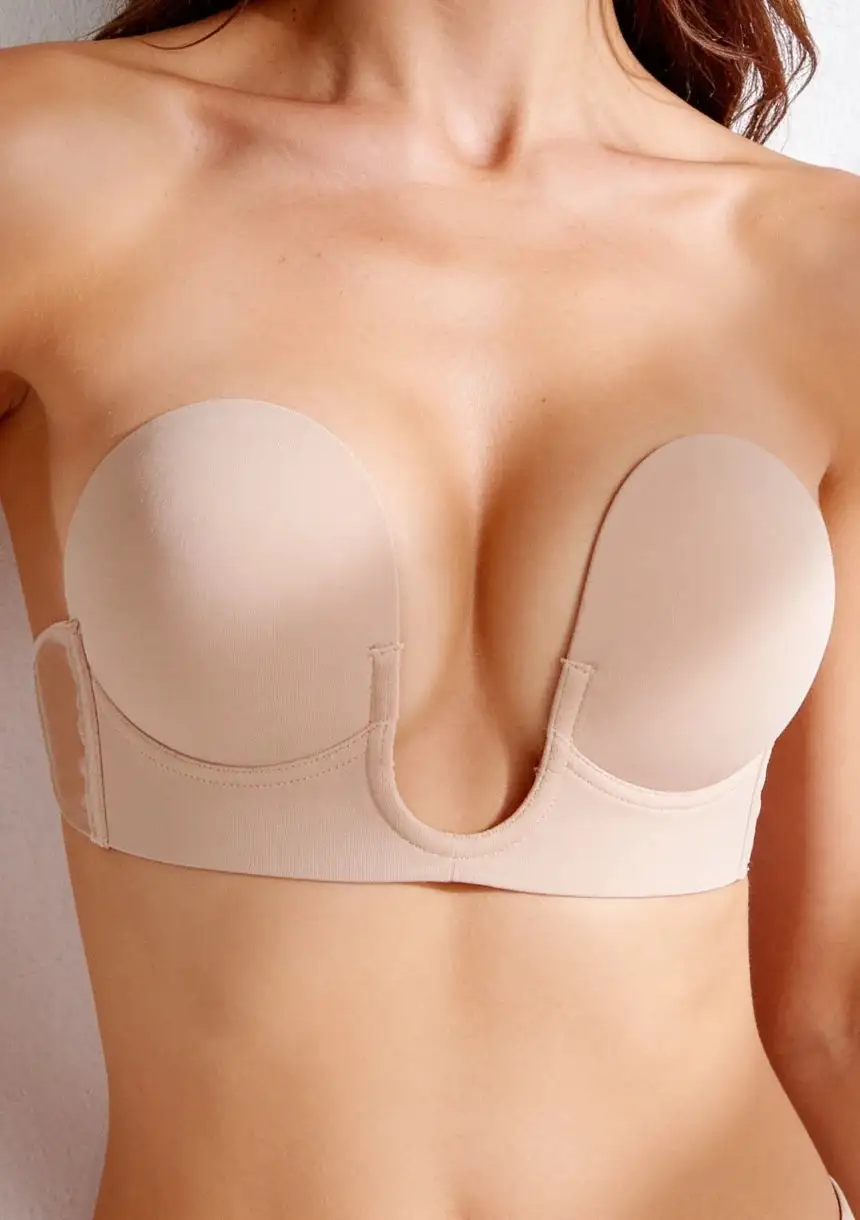 Adhesive Bra with Plunge Center