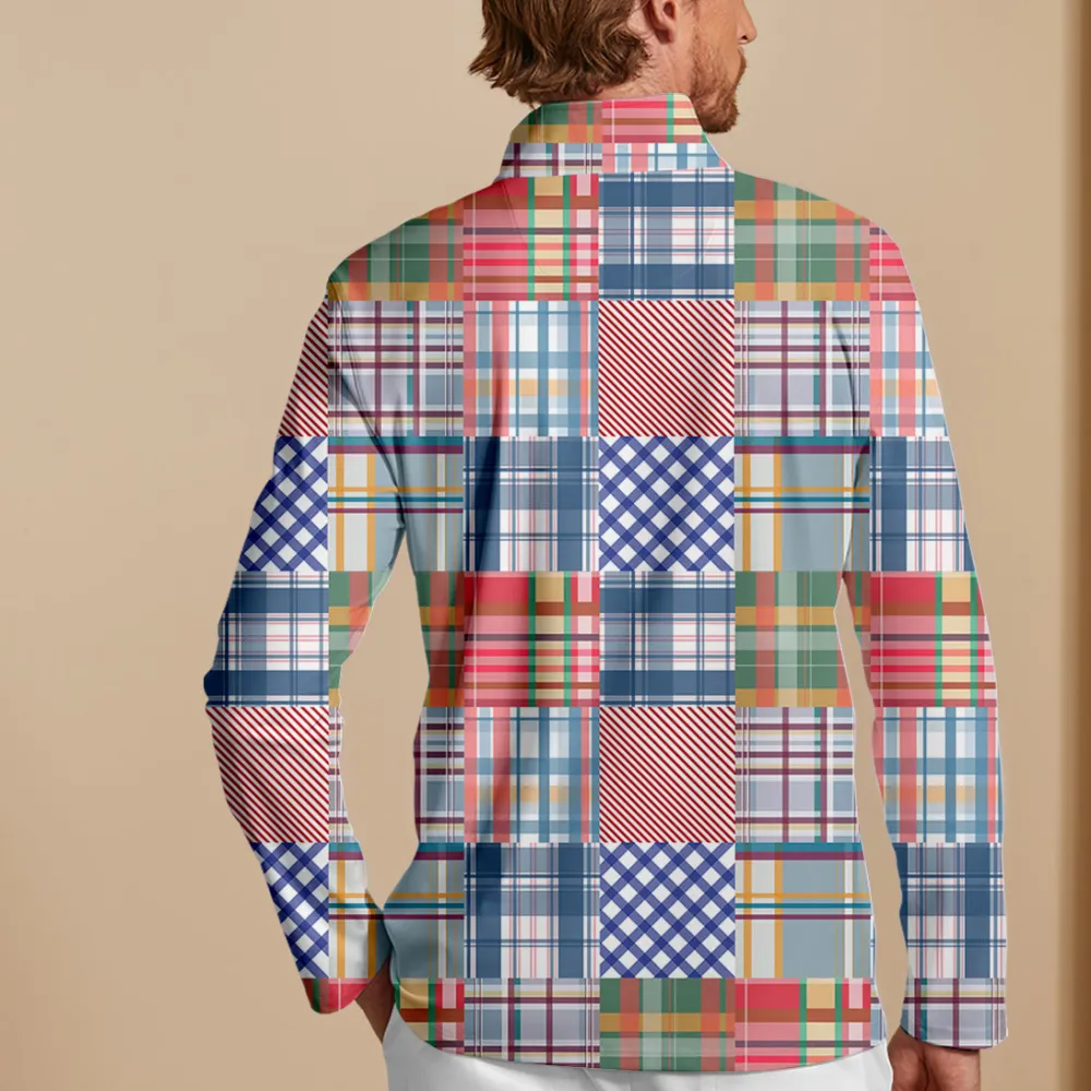 Casual Lightweight Long Sleeve Pullover Golf Shirt