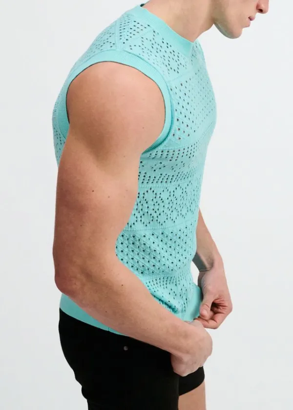 Balanced Pointelle Knit Vest